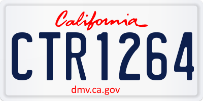 CA license plate CTR1264