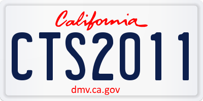 CA license plate CTS2011