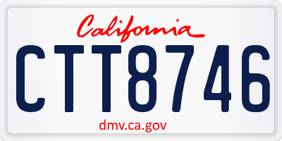 CA license plate CTT8746