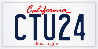 CA license plate CTU24