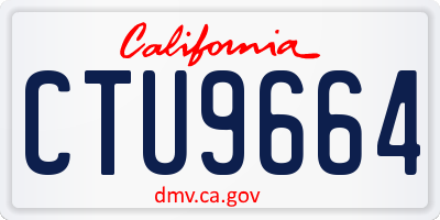 CA license plate CTU9664