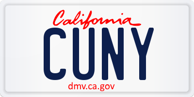 CA license plate CUNY