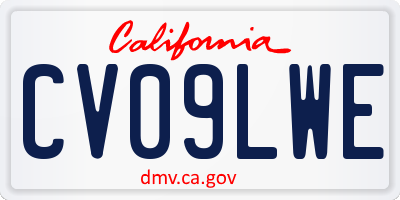 CA license plate CV09LWE