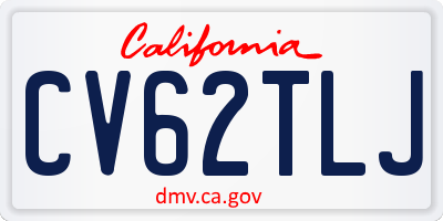 CA license plate CV62TLJ