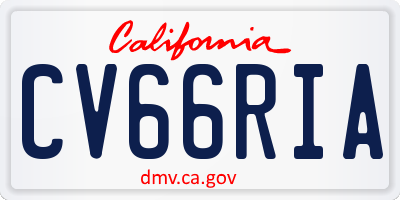 CA license plate CV66RIA