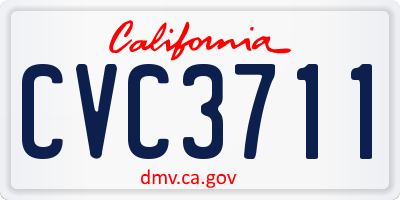 CA license plate CVC3711