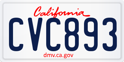 CA license plate CVC893