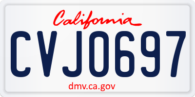 CA license plate CVJ0697