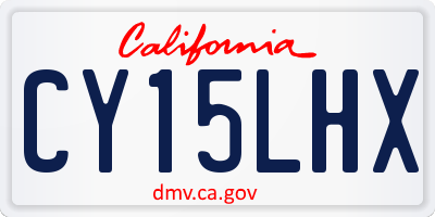 CA license plate CY15LHX