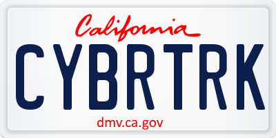 CA license plate CYBRTRK