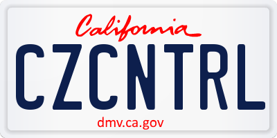 CA license plate CZCNTRL