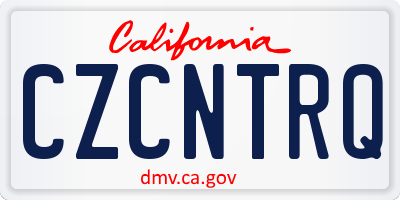 CA license plate CZCNTRQ