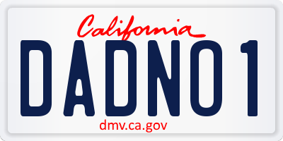 CA license plate DADNO1