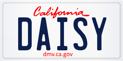 CA license plate DAISY