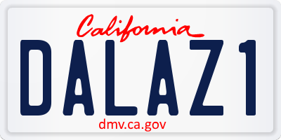 CA license plate DALAZ1