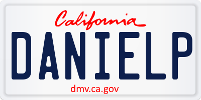 CA license plate DANIELP