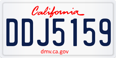 CA license plate DDJ5159