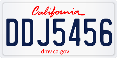 CA license plate DDJ5456