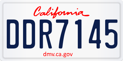 CA license plate DDR7145