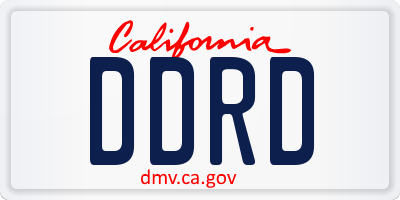 CA license plate DDRD