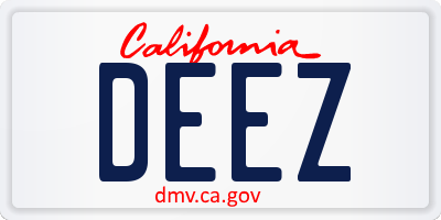 CA license plate DEEZ