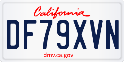 CA license plate DF79XVN