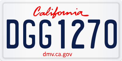 CA license plate DGG1270