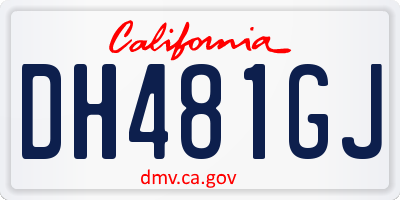 CA license plate DH481GJ