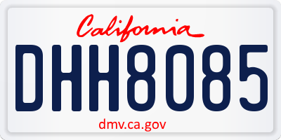 CA license plate DHH8085