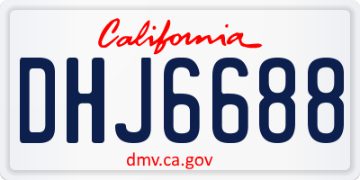 CA license plate DHJ6688