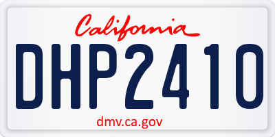 CA license plate DHP2410