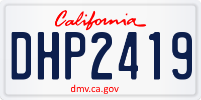 CA license plate DHP2419