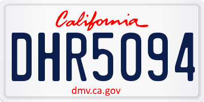 CA license plate DHR5094