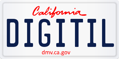 CA license plate DIGITIL