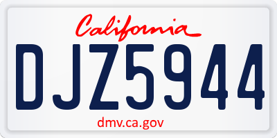 CA license plate DJZ5944