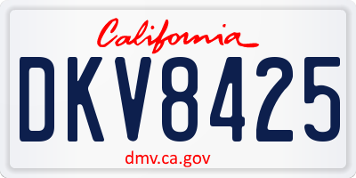 CA license plate DKV8425