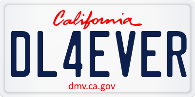 CA license plate DL4EVER