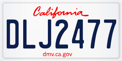 CA license plate DLJ2477