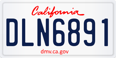 CA license plate DLN6891