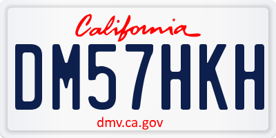 CA license plate DM57HKH