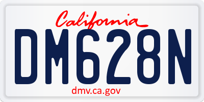 CA license plate DM628N