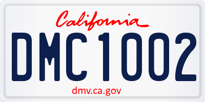 CA license plate DMC1002