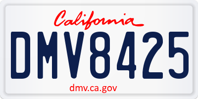 CA license plate DMV8425