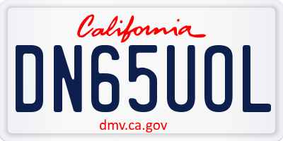 CA license plate DN65UOL