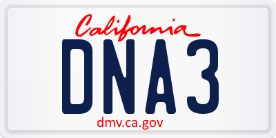 CA license plate DNA3