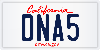 CA license plate DNA5