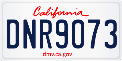 CA license plate DNR9073