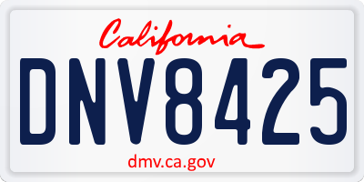 CA license plate DNV8425