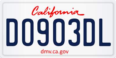 CA license plate DO903DL