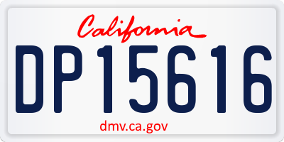 CA license plate DP15616